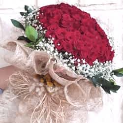 101 Kırmızı Gül Buketi